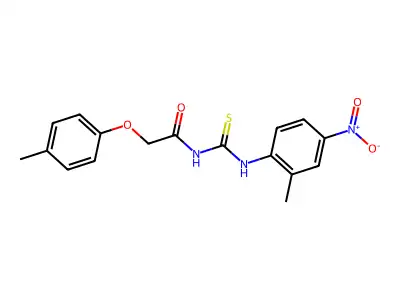 N-[(2-methyl-4-nitrophenyl)carbamothioyl]-2-(4-methylphenoxy)acetamide structure