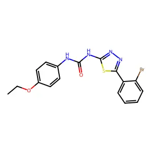 1-[5-(2-Bromophenyl)-1,3,4-thiadiazol-2-yl]-3-(4-ethoxyphenyl)urea structure