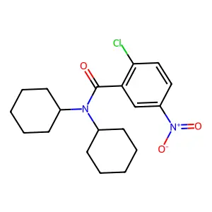 2-chloro-N,N-dicyclohexyl-5-nitrobenzamide structure