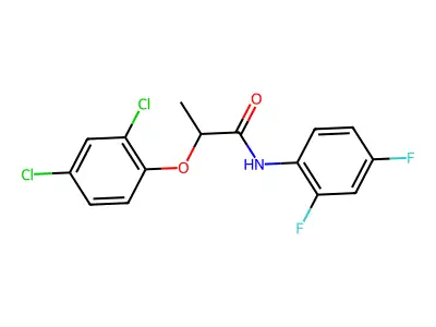 2-(2,4-dichlorophenoxy)-N-(2,4-difluorophenyl)propanamide structure