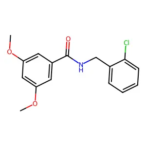 N-[(2-chlorophenyl)methyl]-3,5-dimethoxybenzamide structure