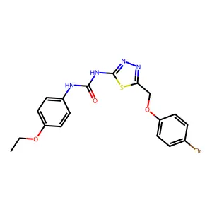 1-[5-[(4-Bromophenoxy)methyl]-1,3,4-thiadiazol-2-yl]-3-(4-ethoxyphenyl)urea structure