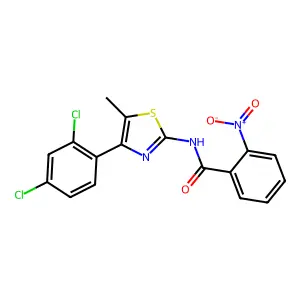N-[4-(2,4-dichlorophenyl)-5-methyl-1,3-thiazol-2-yl]-2-nitrobenzamide structure