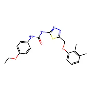 1-[5-[(2,3-Dimethylphenoxy)methyl]-1,3,4-thiadiazol-2-yl]-3-(4-ethoxyphenyl)urea structure