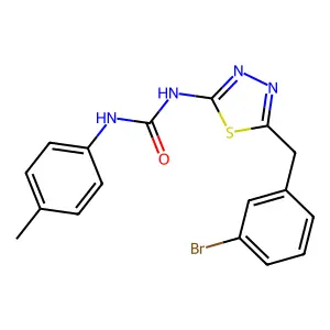 1-[5-[(3-Bromophenyl)methyl]-1,3,4-thiadiazol-2-yl]-3-(4-methylphenyl)urea structure