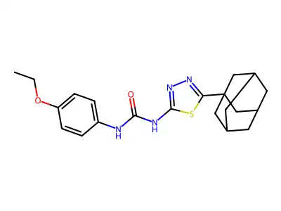 1-[5-(1-Adamantyl)-1,3,4-thiadiazol-2-yl]-3-(4-ethoxyphenyl)urea structure