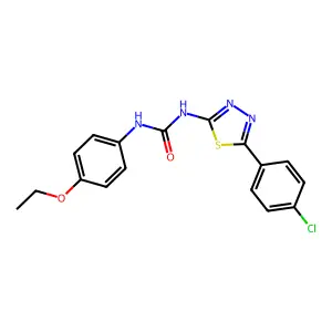 1-[5-(4-Chlorophenyl)-1,3,4-thiadiazol-2-yl]-3-(4-ethoxyphenyl)urea structure