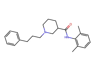 N-(2,6-dimethylphenyl)-1-(3-phenylpropyl)piperidine-3-carboxamide structure