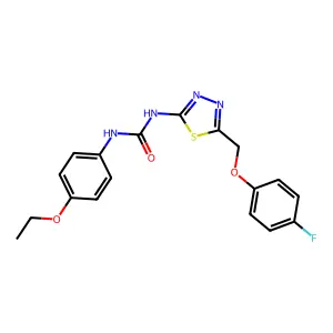 1-(4-Ethoxyphenyl)-3-[5-[(4-fluorophenoxy)methyl]-1,3,4-thiadiazol-2-yl]urea structure