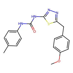 1-[5-(4-Methoxybenzyl)-1,3,4-thiadiazol-2-yl]-3-(4-methylphenyl)urea structure