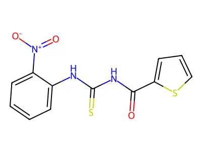 N-[(2-nitrophenyl)carbamothioyl]thiophene-2-carboxamide structure