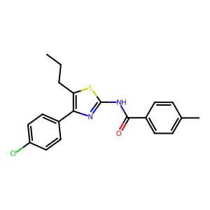 N-[4-(4-chlorophenyl)-5-propyl-1,3-thiazol-2-yl]-4-methylbenzamide structure