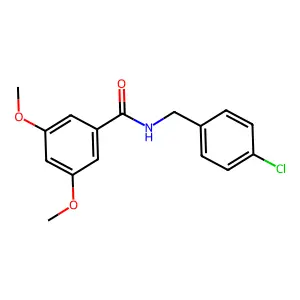 N-[(4-chlorophenyl)methyl]-3,5-dimethoxybenzamide structure