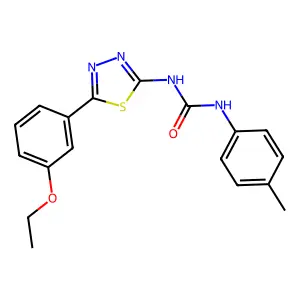 1-[5-(3-Ethoxyphenyl)-1,3,4-thiadiazol-2-yl]-3-(4-methylphenyl)urea structure