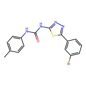 1-[5-(3-Bromophenyl)-1,3,4-thiadiazol-2-yl]-3-(4-methylphenyl)urea structure