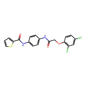 N-(4-{[(2,4-dichlorophenoxy)acetyl]amino}phenyl)thiophene-2-carboxamide structure