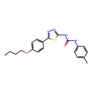 1-[5-(4-Butoxyphenyl)-1,3,4-thiadiazol-2-yl]-3-(4-methylphenyl)urea structure