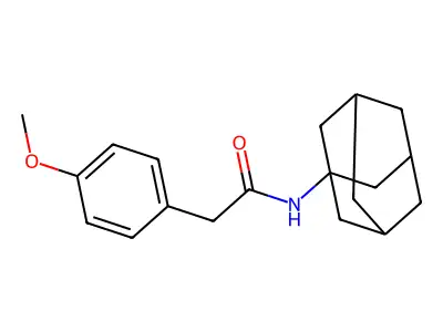 N-(1-adamantyl)-2-(4-methoxyphenyl)acetamide structure
