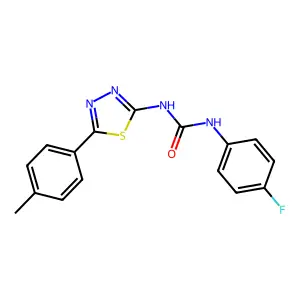 1-(4-Fluorophenyl)-3-[5-(4-methylphenyl)-1,3,4-thiadiazol-2-yl]urea structure