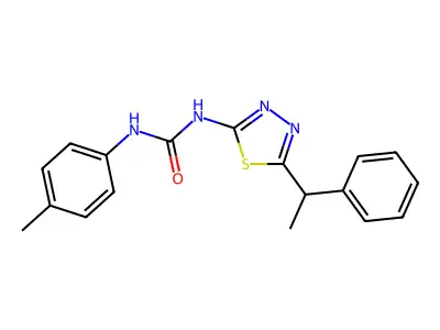 1-(4-Methylphenyl)-3-[5-(1-phenylethyl)-1,3,4-thiadiazol-2-yl]urea structure