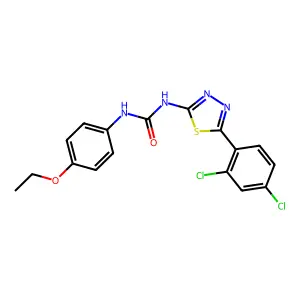 1-[5-(2,4-Dichlorophenyl)-1,3,4-thiadiazol-2-yl]-3-(4-ethoxyphenyl)urea structure