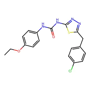 1-[5-[(4-Chlorophenyl)methyl]-1,3,4-thiadiazol-2-yl]-3-(4-ethoxyphenyl)urea structure