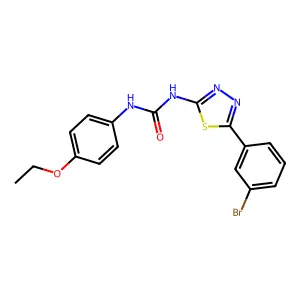 1-[5-(3-Bromophenyl)-1,3,4-thiadiazol-2-yl]-3-(4-ethoxyphenyl)urea structure