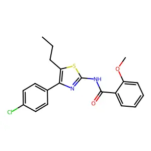 N-[4-(4-chlorophenyl)-5-propyl-1,3-thiazol-2-yl]-2-methoxybenzamide structure