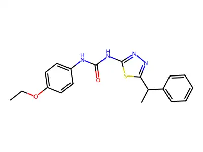 1-(4-Ethoxyphenyl)-3-[5-(1-phenylethyl)-1,3,4-thiadiazol-2-yl]urea structure