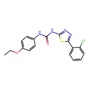 1-[5-(2-Chlorophenyl)-1,3,4-thiadiazol-2-yl]-3-(4-ethoxyphenyl)urea structure