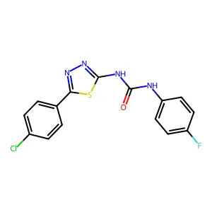 1-[5-(4-Chlorophenyl)-1,3,4-thiadiazol-2-yl]-3-(4-fluorophenyl)urea structure
