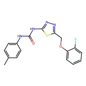 1-[5-[(2-Fluorophenoxy)methyl]-1,3,4-thiadiazol-2-yl]-3-(4-methylphenyl)urea structure
