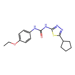 1-(5-Cyclopentyl-1,3,4-thiadiazol-2-yl)-3-(4-ethoxyphenyl)urea structure