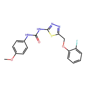 1-(5-((2-Fluorophenoxy)methyl)-1,3,4-thiadiazol-2-yl)-3-(4-methoxyphenyl)urea structure