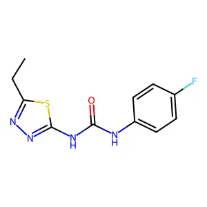 1-(5-Ethyl-1,3,4-thiadiazol-2-yl)-3-(4-fluorophenyl)urea structure