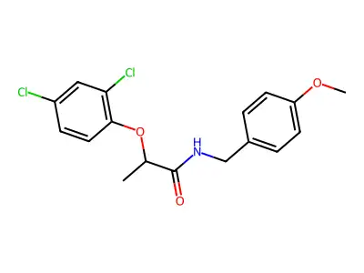 2-(2,4-dichlorophenoxy)-N-(4-methoxybenzyl)propanamide structure