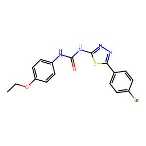 1-[5-(4-Bromophenyl)-1,3,4-thiadiazol-2-yl]-3-(4-ethoxyphenyl)urea structure