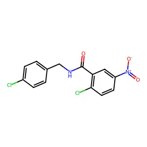 2-chloro-N-(4-chlorobenzyl)-5-nitrobenzamide structure
