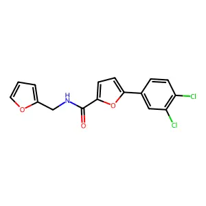 5-(3,4-dichlorophenyl)-N-(furan-2-ylmethyl)furan-2-carboxamide structure
