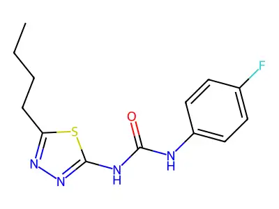 1-(5-Butyl-1,3,4-thiadiazol-2-yl)-3-(4-fluorophenyl)urea structure