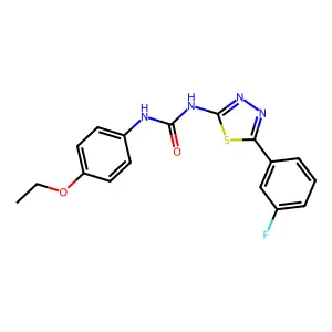 1-(4-Ethoxyphenyl)-3-[5-(3-fluorophenyl)-1,3,4-thiadiazol-2-yl]urea structure