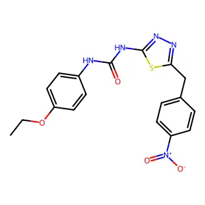 1-(4-Ethoxyphenyl)-3-[5-[(4-nitrophenyl)methyl]-1,3,4-thiadiazol-2-yl]urea structure