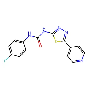 1-(4-Fluorophenyl)-3-(5-pyridin-4-yl-1,3,4-thiadiazol-2-yl)urea structure