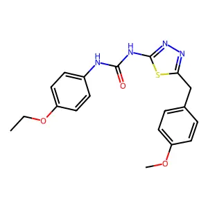 1-(4-Ethoxyphenyl)-3-[5-[(4-methoxyphenyl)methyl]-1,3,4-thiadiazol-2-yl]urea structure