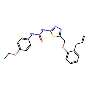 1-(4-ethoxyphenyl)-3-[5-[(2-prop-2-enylphenoxy)methyl]-1,3,4-thiadiazol-2-yl]urea structure