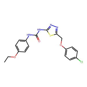 1-[5-[(4-Chlorophenoxy)methyl]-1,3,4-thiadiazol-2-yl]-3-(4-ethoxyphenyl)urea structure