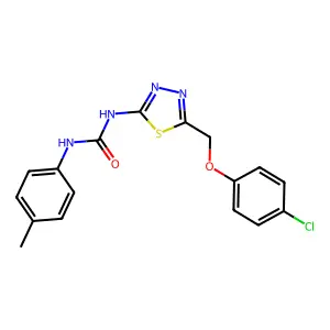 1-{5-[(4-Chlorophenoxy)methyl]-1,3,4-thiadiazol-2-yl}-3-(4-methylphenyl)urea structure