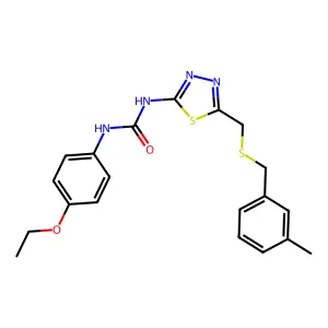 1-(4-ethoxyphenyl)-3-[5-[(3-methylphenyl)methylsulfanylmethyl]-1,3,4-thiadiazol-2-yl]urea structure