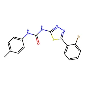 1-[5-(2-Bromophenyl)-1,3,4-thiadiazol-2-yl]-3-(4-methylphenyl)urea structure