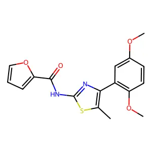 N-[4-(2,5-dimethoxyphenyl)-5-methyl-1,3-thiazol-2-yl]furan-2-carboxamide structure